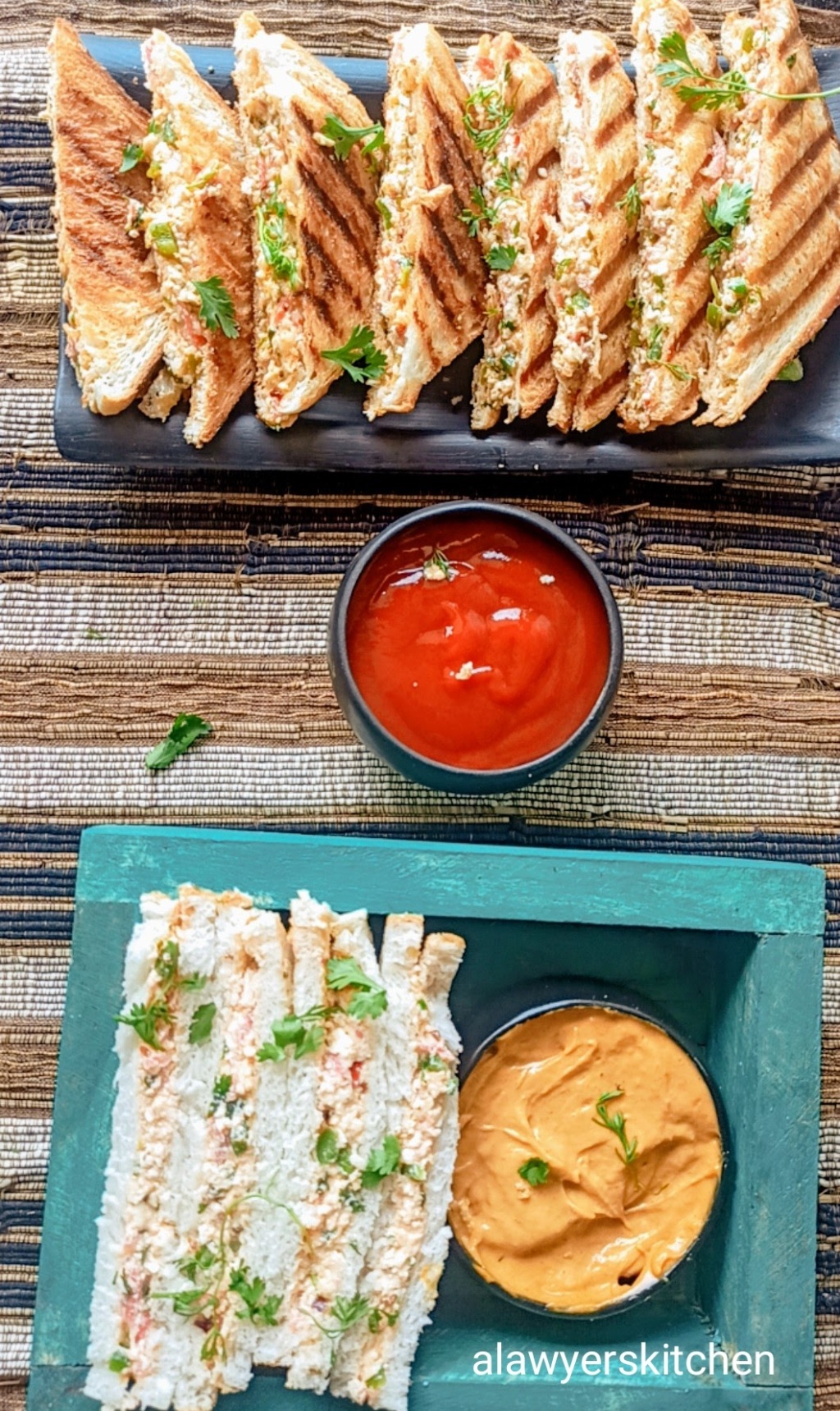 Curd and Paneer sandwich